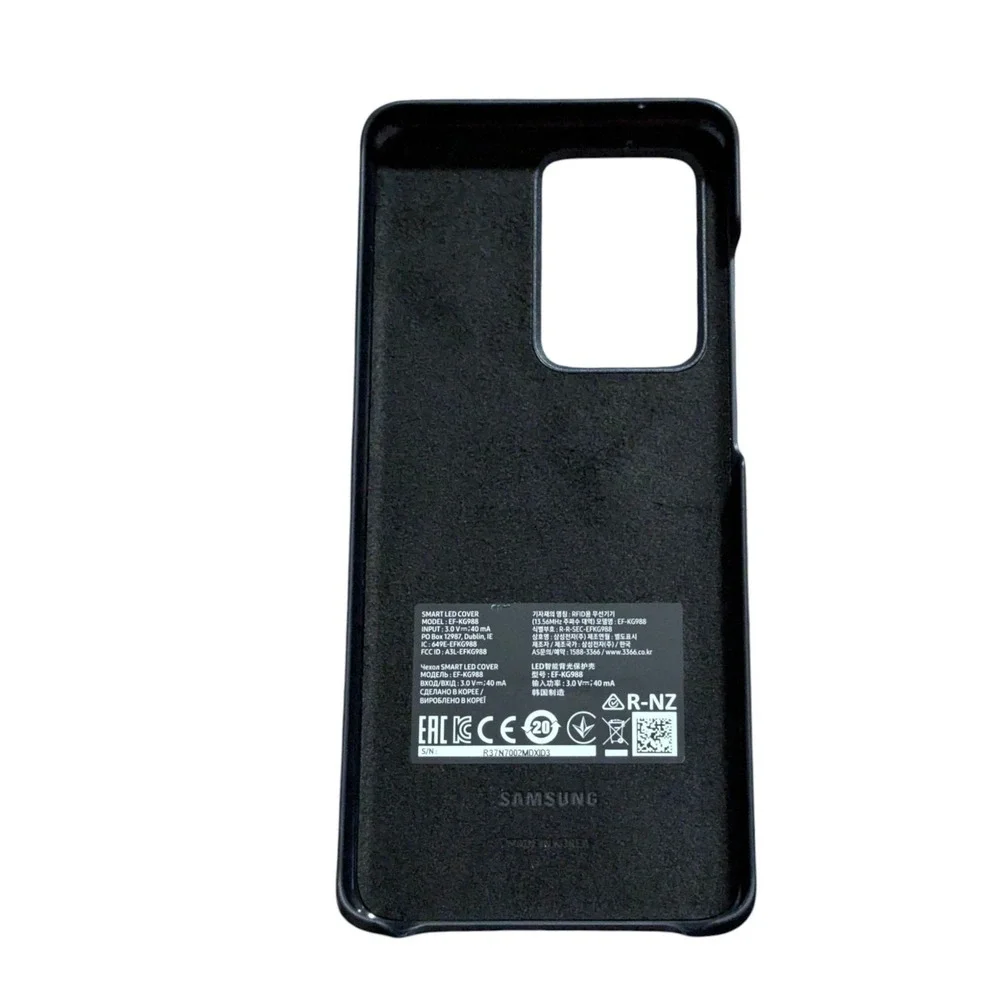 V4-U Samsung Smart LED Cover for Samsung Galaxy S20 Ultra 5G -‎ Black